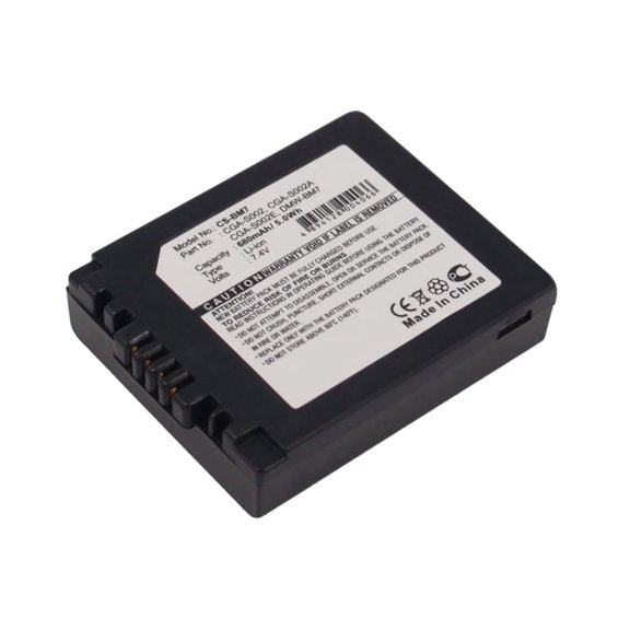 Replacement Battery for Panasonic DMC-FZ10,DMC-FZ10EB,DMC-FZ10EG-K,DMC-FZ10EG-S,DMC-FZ10GN,DMC-FZ15,DMC-FZ15K,DMC-FZ15P,DMC-FZ1A,DMC-FZ1A-K,DMC-FZ1A-S,680mAh