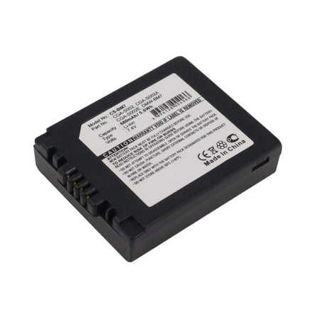 Replacement Battery for Panasonic DMC-FZ5 DMC-FZ5EB DMC-FZ5EG DMC-FZ5EG-K DMC-FZ5EG-S DMC-FZ5GK DMC-FZ5GN DMC-FZ5K DMC-FZ5PP DMC-FZ5S Lumix DMC-FZ1 680mAh