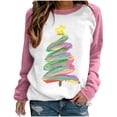 thumbnail image 2 of Christmas Sweatshirts for Women Size S-5XL Xmas Tree Graphic Ugly Christmas Sweatshirt Womens Long Sleeve Crewneck Sweatshirts Sale 2023 Fall Winter Loose Fit Tops Sweater qILAKOG, 2 of 3