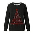 thumbnail image 4 of Makaor Sweatshirts for Women Christmas Crew Neck Tops Raglan Sleeve Long Sleeve Pullover Graphic Casual Clothes, 4 of 6