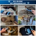 thumbnail image 2 of Double-Sided Pet Dog Cat Brush for Detangling Deshedding & Removing Small Mats plus Rubber Dog Bath Brush for Grooming, Shedding, Massage & Skin Care Brush - Best Pet Detangler Brushes, 2 of 7