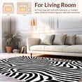 thumbnail image 2 of ODIKA 4'x6' Machine Washable Non-Slip Area Rug, Wild Zebra High Traffic Rug, Black, 287895, 2 of 7