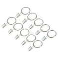 thumbnail image 1 of Unique Bargains Curtain Rings with Clips, 36pack Drapery Curtain Clip Rings, 0.98 Inch Curtain Clip Rings Hooks (Silver), 1 of 5