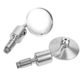 thumbnail image 1 of Motorbike Rear View Mirrors - Silver, 7/8 Round Handlebar Bar End, 1 Pair, 1 of 1