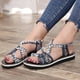 thumbnail image 5 of Sandalias con punta abierta para mujer a la moda, zapatillas con nudo, zapatos planos romanos para la playa Wmkox8yii  FOPL202, 5 of 6