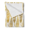 thumbnail image 2 of Feather Soft Flannel Fleece Throw Blanket, Detailed Inspired Boho Artwork Print, Cozy Plush for Indoor and Outdoor Use, 70" x 90", Amber Marigold and White, by Ambesonne, 2 of 5