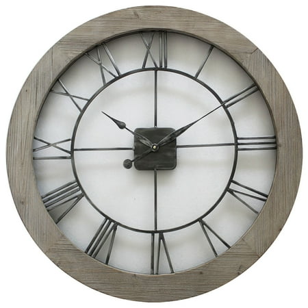 Hermle 32 Silver and Black Antique Round Wall Clock