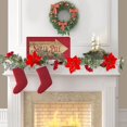 thumbnail image 4 of Pine Leaf Safflower Rattan 5.7ft with 6.5ft Light String Fake Flower Garland Living Room Balcony Windows Home Decoration Christmas Pendant, 4 of 11