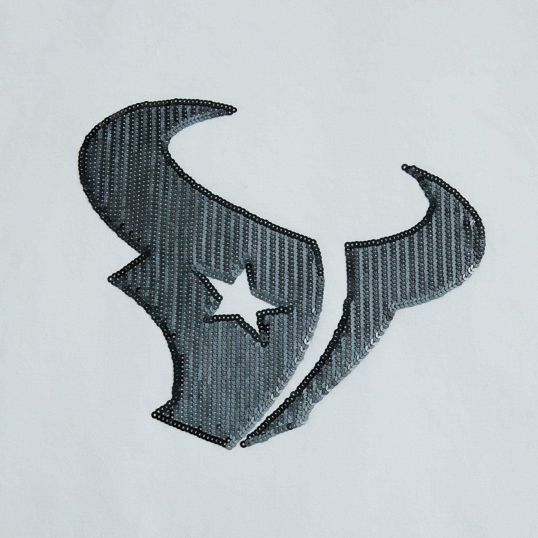 NFL Womens Houston Texans Cozy Sequin Crew Neck Sweatshirt