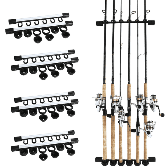 Rush Creek Creations Fishing Rod Vertical Horizontal Rack 6 Rod Capacity