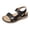Black, variant on Womens Soft Sole Wedge Sandals Arch Support Adjustable Buckle Summer Shoes Hollow out Round Toe Platform Slippers White Size 7