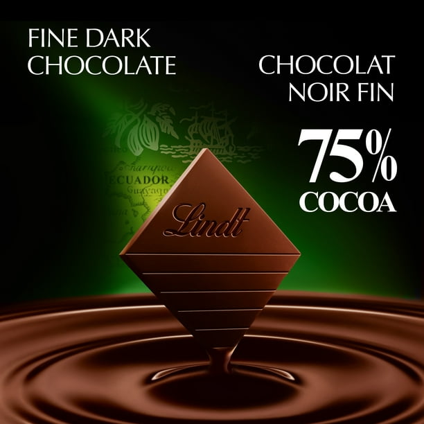 Lindt EXCELLENCE Ecuador 75% Cacao Dark Chocolate Bar, 100g, 100 g