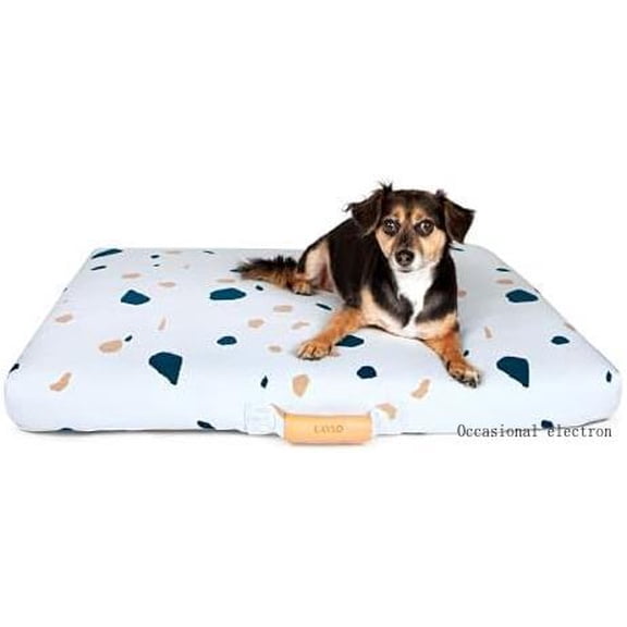 Pets Dog Bed Cover / Washable & Durable Replacement Dog Bed Cover / DIY Eco-Friendly Dog Bed Cover / Stuffable Dog Bed Cover / Cover ONLY (Small, White Terrazzo)