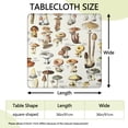 thumbnail image 2 of Brown Mushroom Label Light Pattern Square Fitted Tablecloth with Elastic Edge,Square Table Cover,Washable Elastic Table Cover for Home Kitchen Party Decor 36"x36", 2 of 6
