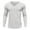 White, variant on Men's Solid Color Thin Section Long Sleeve Button V-Neck Slim Fit Casual T-Shirt - Polyester, Multi-Size Available