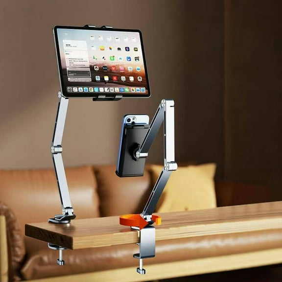Aluminum Alloy Tablet Stand, Phone Stand, With 360 Mechanical Arm, Rotatable And Foldable,Durable And Ideal For Streaming, Watching Movies,Learning
