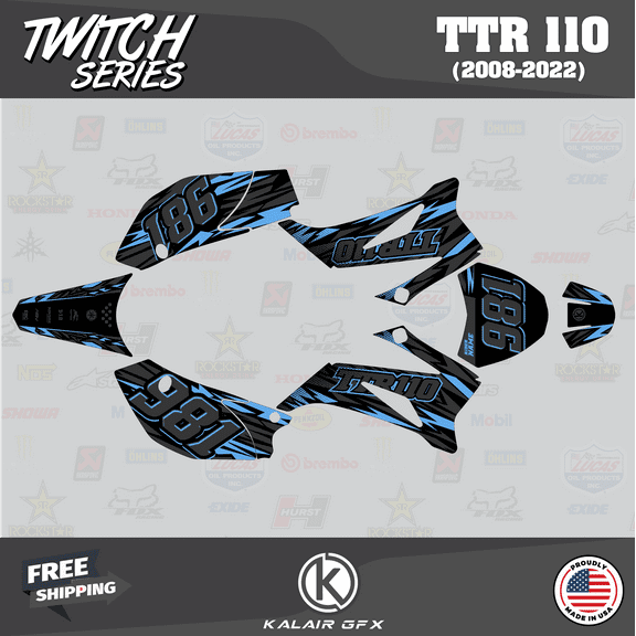 Kalair GFX Graphics Kit for Yamaha TTR110 (2008-2023) Twitch Series