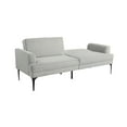thumbnail image 6 of Serta Princeton Modern Convertible Sofa with Full Size Sleeper, Light Gray Chenille Fabric, 6 of 13
