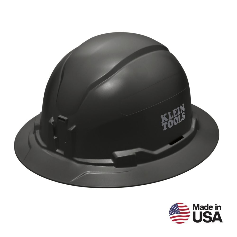 Klein Tools Full Brim Style Non-Vented Hard Hat Black