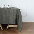 thumbnail image 5 of BalsaCircle 72" x 72" Charcoal Gray Faux Burlap Table Overlay Premium Polyester Wedding Tablecloth, 5 of 7