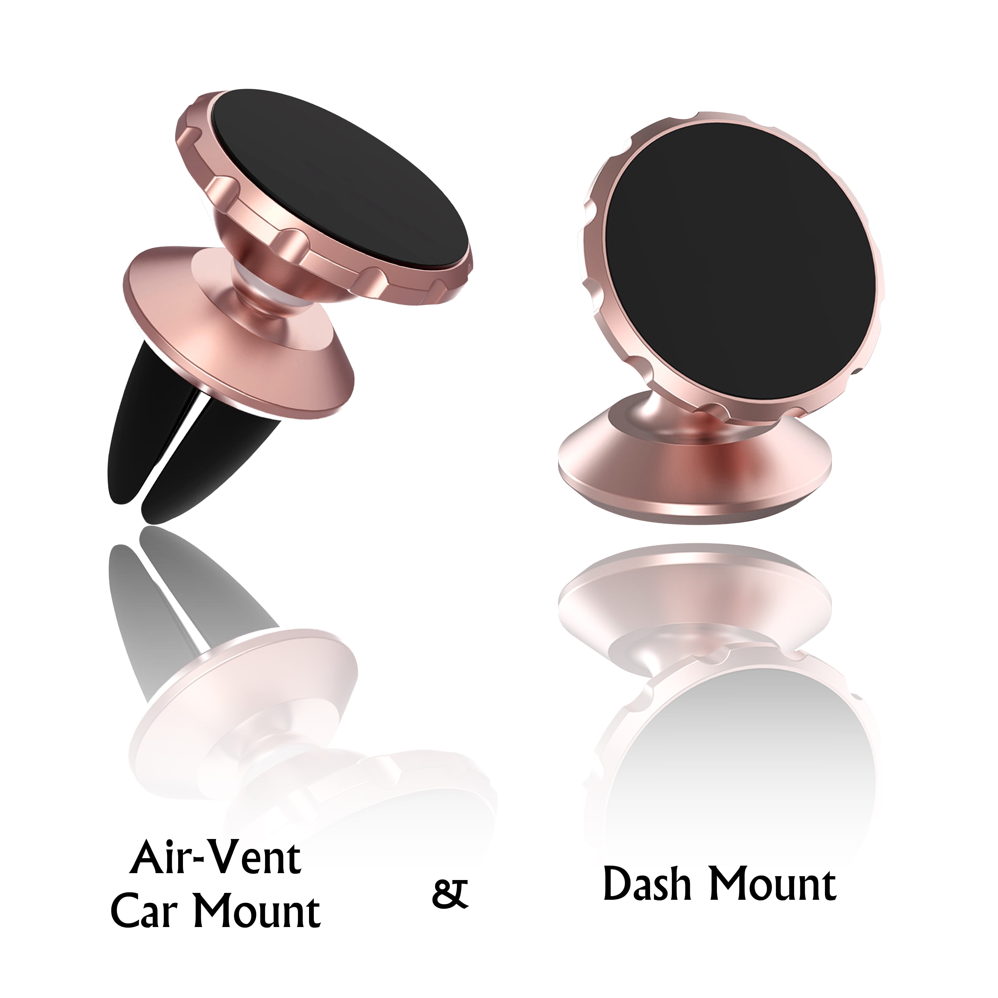 CyberTech 2-Pack Universal Magnetic Air-vent Car Mount with Dash Mount Holders for Smart Phones/GPS