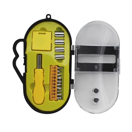 MOMOJIA Small Multi-Tool Set with Storage Bag Includes Plier Tape Measure Multi-bits Sockets New Year Christmas Gift for Father