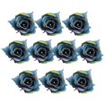 thumbnail image 2 of 10 piezas de cabezas de rosas artificiales de seda de 55 mm para bolas de besos florales. azul, 2 of 9