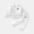 thumbnail image 2 of Dagugfen Baby Boy Girls Clothes Sets Long Sleeve Zip up Shirts Pants Cotton Fleece Warm Comfy Bear Outfits, 2 of 3