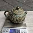 thumbnail image 5 of Copper Collection Antique Pure Copper Relief Copper Coin Teapot Wine Pot Green, 5 of 6