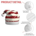 thumbnail image 4 of KLL Christmas Hats for Adults Plush Vintage American Flag Print Santa Hat Xmas Fluffy Santa Claus Hat for Women Men, 4 of 6