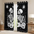 thumbnail image 2 of Castle Fairy Boys Girls Chic Floral Flowers Blackout Curtains Set of 2 (52x84 Each),Gothic Skeleton Window Curtains,Universe Galaxy Curtains and Drapes,Microfiber Bedroom Decor, 2 of 6