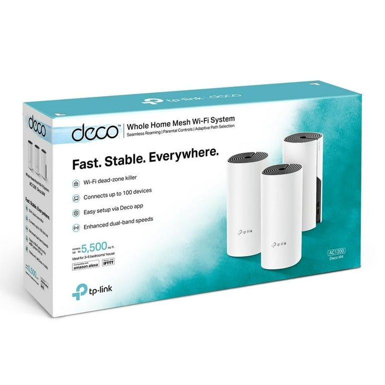 TP-Link Wi-Fi Deco M4 ( 1 Pack / 3 Pack ) AC1200 Dual Band Whole Home Mesh  Wi-Fi System - 18 Months Brand Warranty