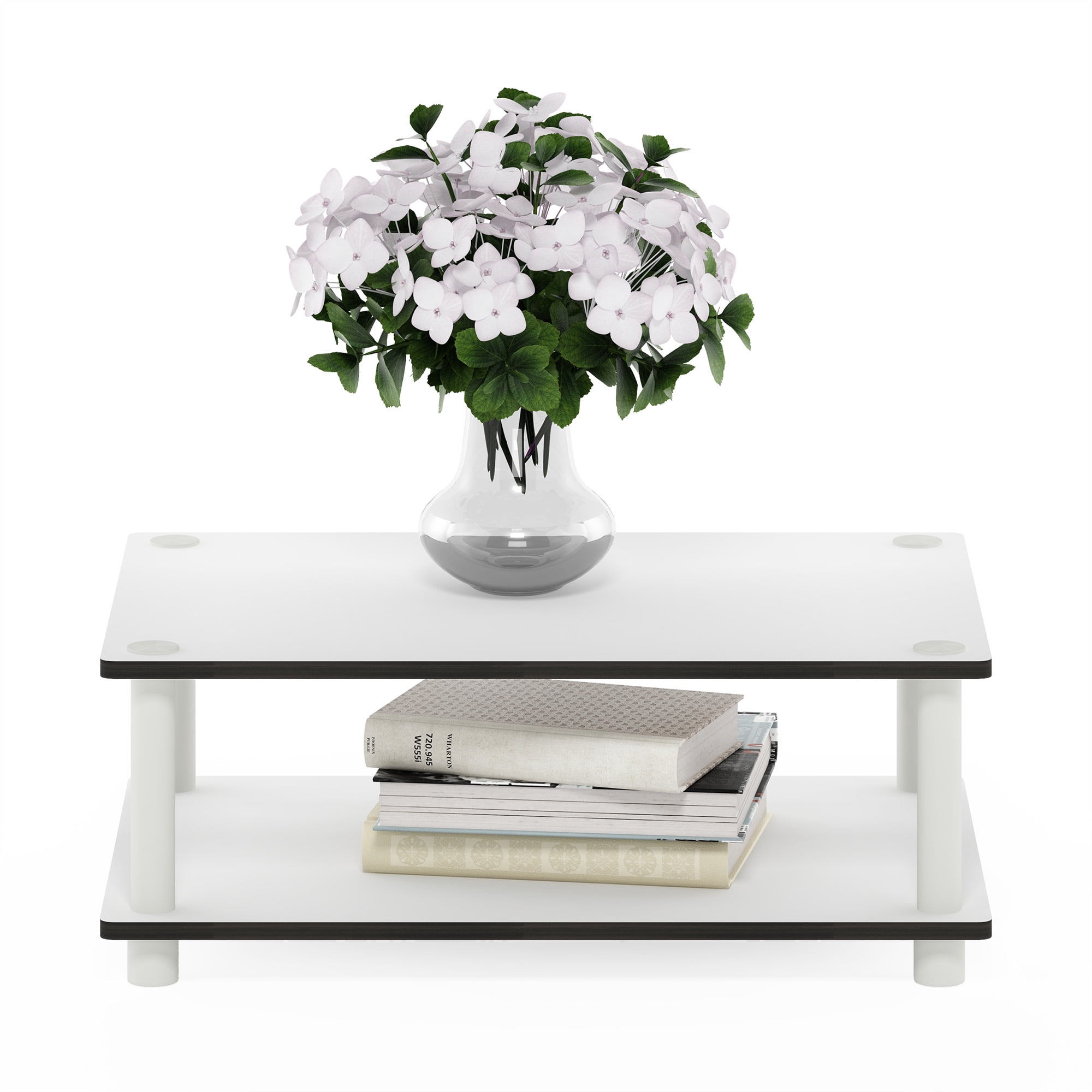 Furinno 11172 Just 2-Tier No-Tools Coffee Table, White