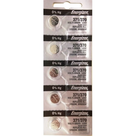 5 Pcs Energizer 370 371 Watch Battery SR920W, SR920SW Button Battery