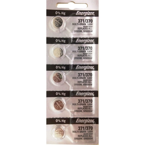 5 Pcs Energizer 370 371 Watch Battery SR920W, SR920SW Button Battery
