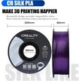 thumbnail image 3 of Creality 3D Printing Silk PLA Filament 3D Printer Purple Shiny Filaments 1.75mm Neatly Wound Dimensional Accuracy +/- 0.03 mm Silk Smooth Printing 2.2lbs for Most 3D Printers, 3 of 5