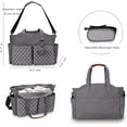 thumbnail image 5 of Diaper Bag Tote with Pacifier Holder Travel Diaper Bag with Adjustable Shoulder Strap and Insulated Pockets, Gray, 5 of 7