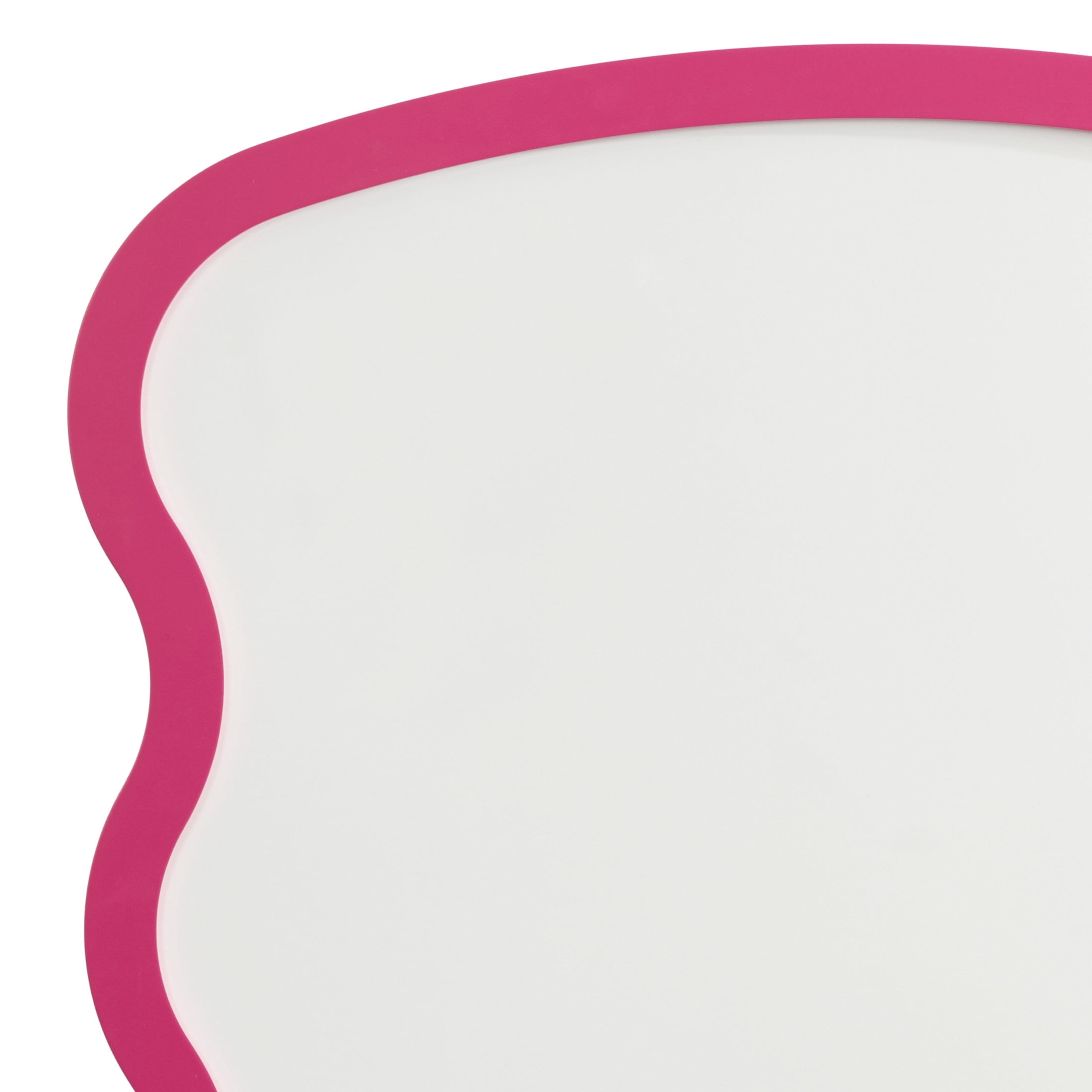 Kate and Laurel Holbrook Wavy Magnetic Dry Erase Board with Marker and Four Magnets, 24 x 36, Bright Pink, Decorative Wall Organization White Board for Use as Bedroom or Dorm Room Decor