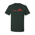 thumbnail image 3 of Wild Bobby, Dog Heartbeat | Paw Print EKG Lifeline | Veterinarian Vet Tech Dog Lover Men's T-Shirt, Forest Green, Small, 3 of 5