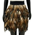 thumbnail image 5 of Skymirror Festival Faux Feather Skirt Punk Gothic Style Hand-Stitched Design Stage Performance Punk Gothic Mini Short Skirt, 5 of 8