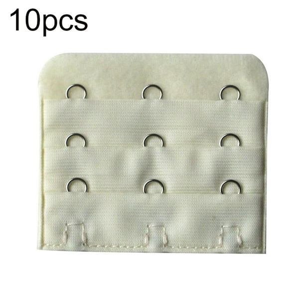 Cuteam 10Pcs 3Row 3Hook Universal Women Bra Extender Clasp Strap