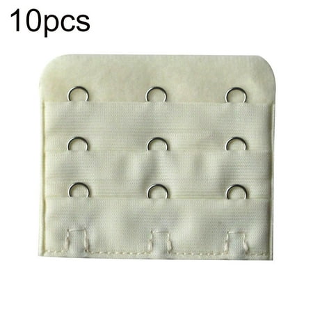 

10Pcs 3-Row 3-Hook Universal Women Bra Extender Clasp Strap Extension Band Set