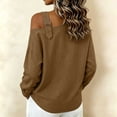 thumbnail image 5 of Edvintorg Womens Blouses Casual Fashion Off Shoulder Long Sleeve Loose Lightweight Pullover Top Women's Clothing Coffee XL, 5 of 5