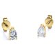thumbnail image 4 of JeenMata Pendientes Minimalistas con Forma de Lágrima de Diamante de 0,58 Quilates, Estilo Solitario, Chapado en Oro Amarillo de 18 K sobre Plata, 4 of 5