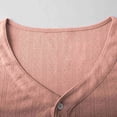 thumbnail image 6 of Women’s Long Sleeve Henley T Shirts Casual Vneck 3 Button Crop Shirts Basic Slim Fit Textured Eyelet Tunic Tops, 6 of 8