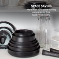 thumbnail image 3 of T-fal Ingenio Expertise Juego de utensilios de cocina antiadherentes de 14 piezas, inducción, apto para horno 500 F, utensilios de cocina apilables, ollas y sartenes, RV, camping, sartenes, apto para, 3 of 5