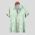 thumbnail image 5 of Birdeem Chemise Hawaïenne à Imprimé Géométrique pour Hommes, Col à Revers, Manches Courtes, Décontractée et Confortable, 5 of 5