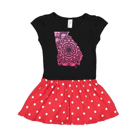 

Inktastic Georgia Silhouette Mandala Gift Toddler Girl Dress