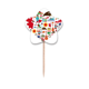 thumbnail image 1 of Corrida de toros Flamingo bandera española del corazón Selección de pastelitos Star lable Flag en palillos de dientes, 1 of 3