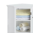thumbnail image 7 of Teamson Home Freestanding Corner Floor Accent Cabinet with Tempered Glass Panel, White, 7 of 7
